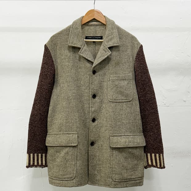 1996AW 꼼데가르송 옴므 플러스 니트 슬리브 자켓