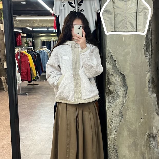 나이키 리버시블 후드 자켓 베이지 90 #csz2339