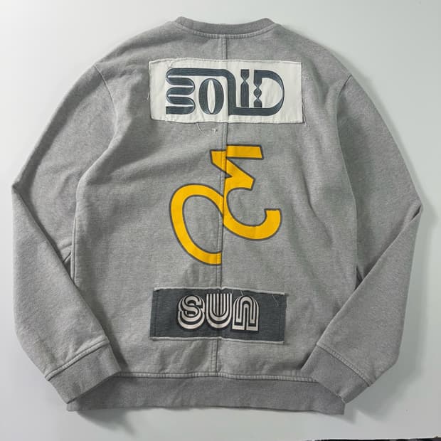 Solid homme 솔리드옴므 30th 코튼 프린팅 그레이 맨투맨