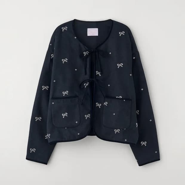 Celitails Ribbon Embroidered Jacket_Navy