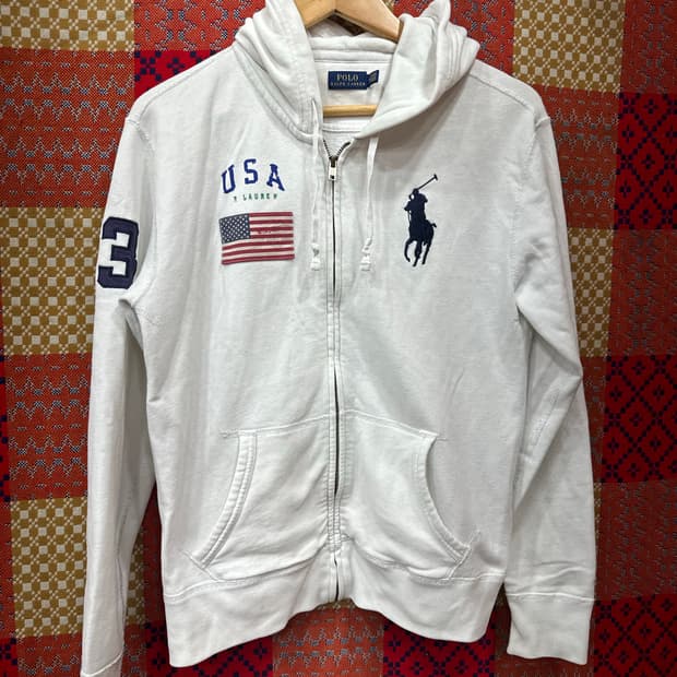 폴로 신형 성조기 후드 집업 / m