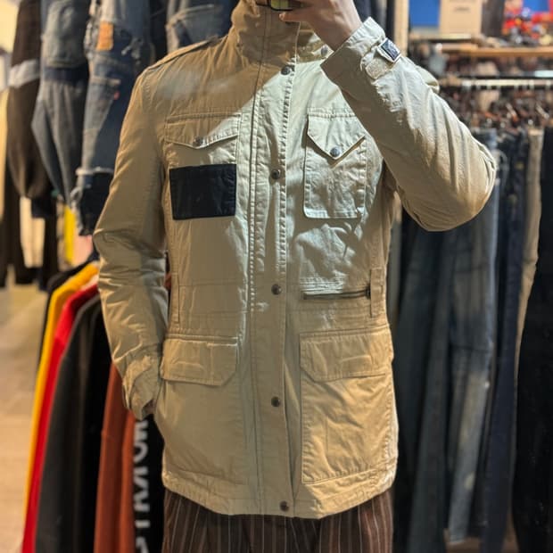 노스페이스 멀티 포켓 사파리 자켓 베이지 