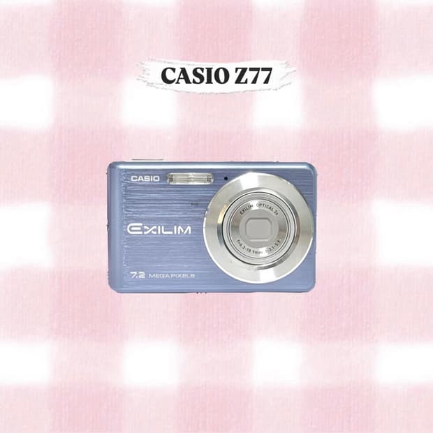 카시오 엑슬림 Z77 베이비블루 빈티지디카