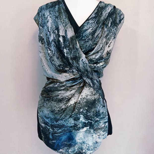 [HELMUT LANG] 실크 드레이핑 탑 (90% Silk)