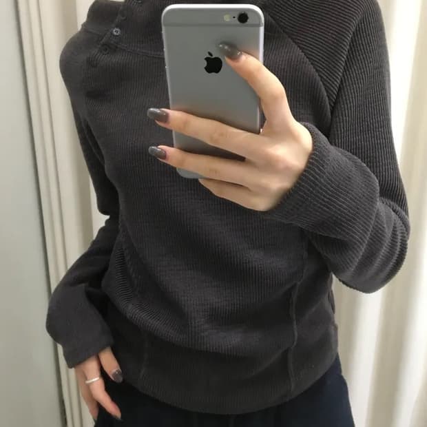 Vintage slim waffle hoodie 빈티지 와플 후디