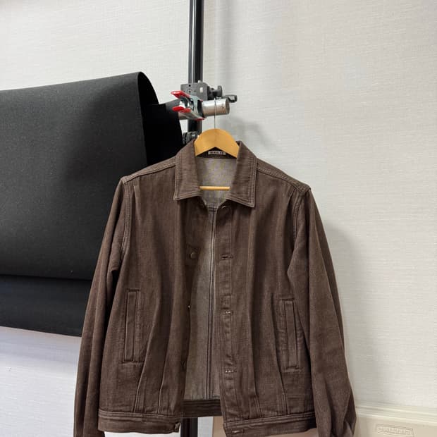 오라리 브라운 하드트위스트 데님 트러커 4사이즈