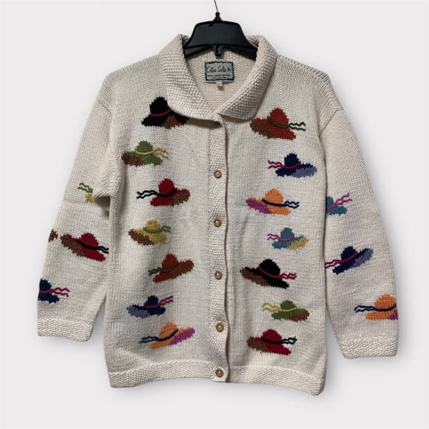 Cotton salsa 페루 빈티지 자수니트 모리걸하구미