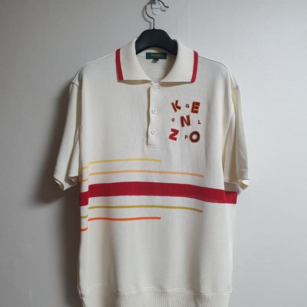 겐조 골프 니트 카라티 아이보리 100 추천 Size 3