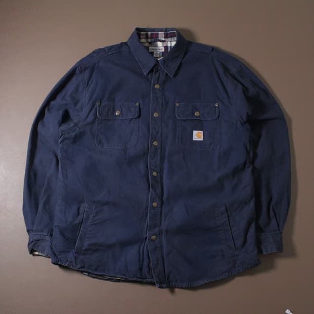 Carhartt 칼하트 퀼팅 라이닝 플란넬 셔츠 자켓