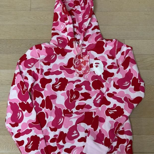 BAPE 핑크 카모 후드티 XS 새상품