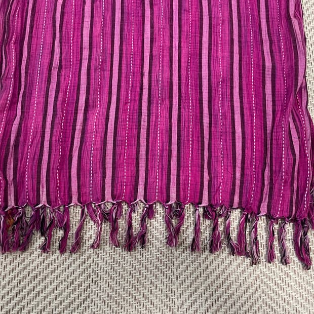 빈티지 인디안 테슬 스트라이프 스톨