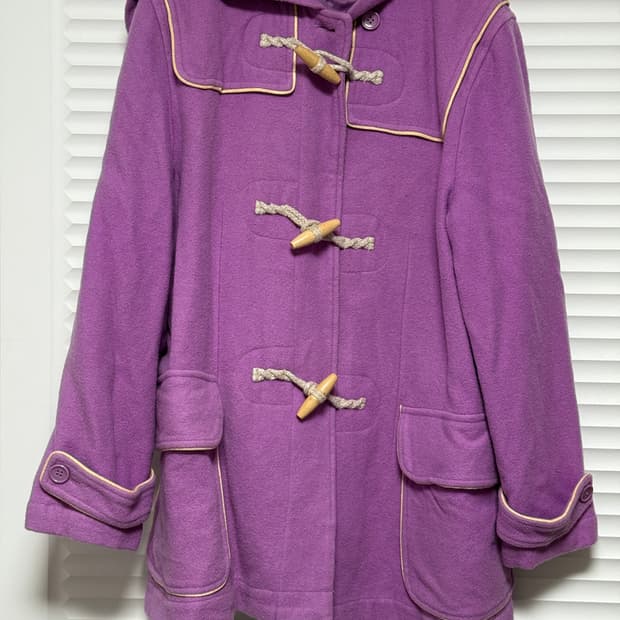 일본 빈티지 보라색 떡볶이 코트