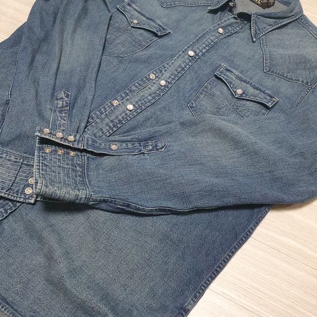 [XL] RRL 데님 버팔로 웨스턴셔츠
