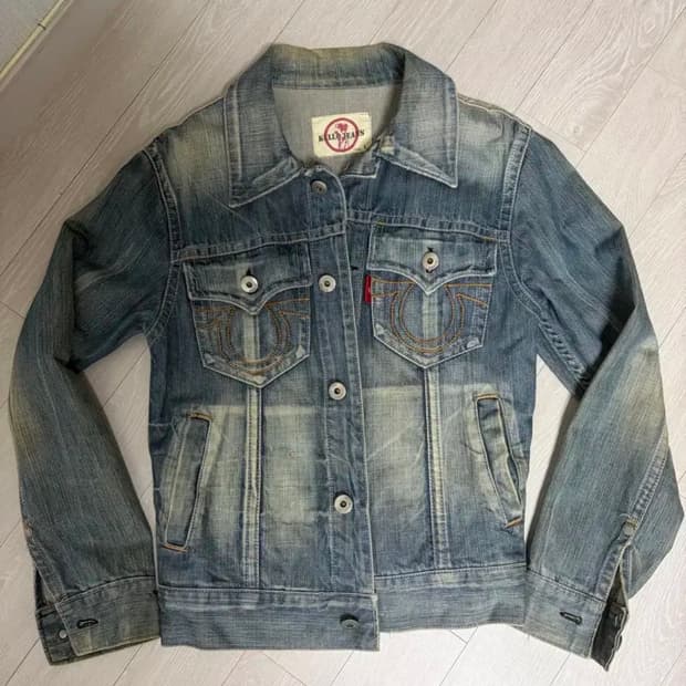트루릴리젼 워싱 데님 청자켓 L