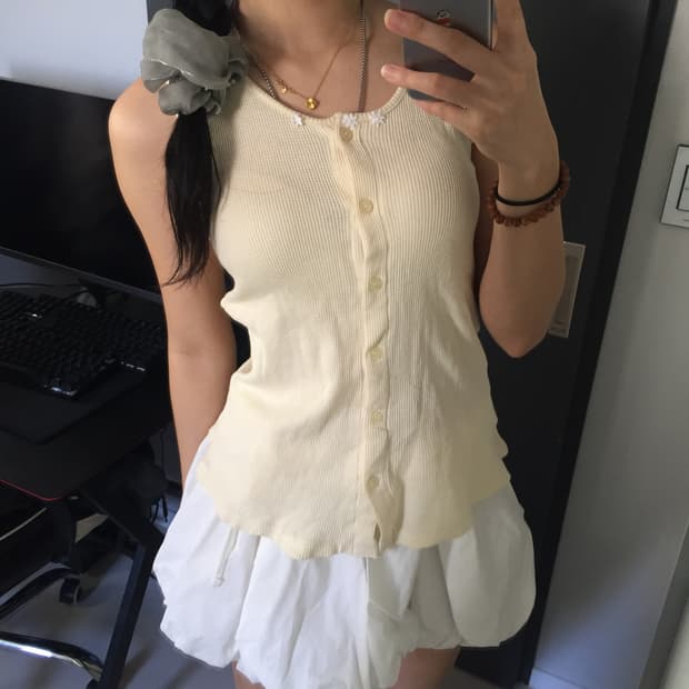 심플 모리걸 플라워 병아리 슬리브리스