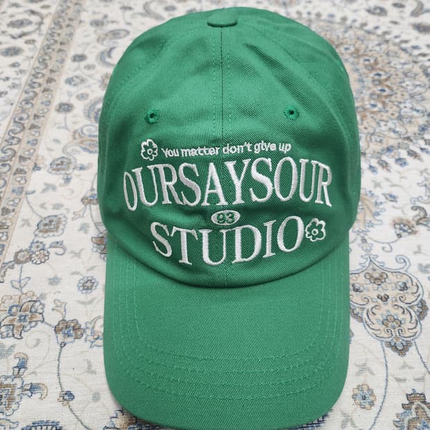 (새상품) 아워세이아워 OUR SAY SOUR STUDIO 그린 볼캡