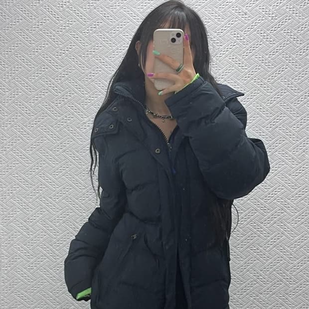 아베크롬비 Y2K 푸퍼 패딩 점퍼 L C07332