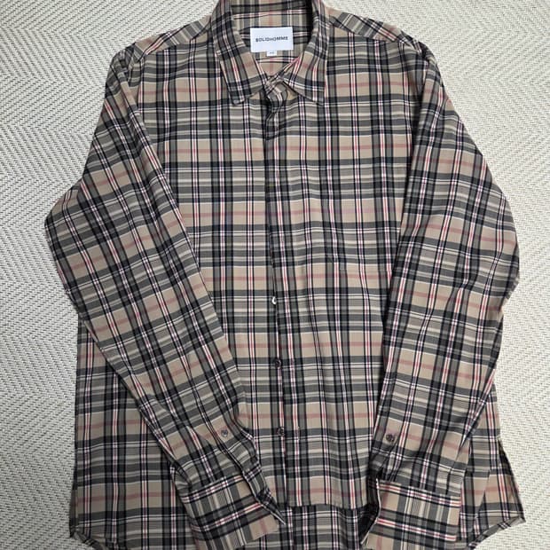 솔리드옴므 체크 셔츠