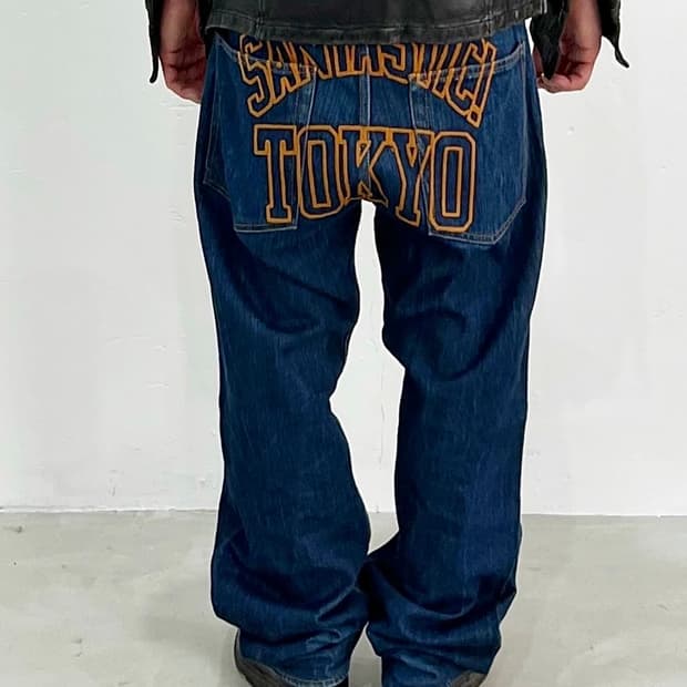 SANTASTIC!  logo denim pants 