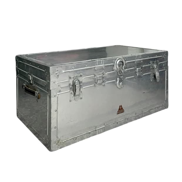 빈티지 알루미늄 대형 케이스 테이블 수납