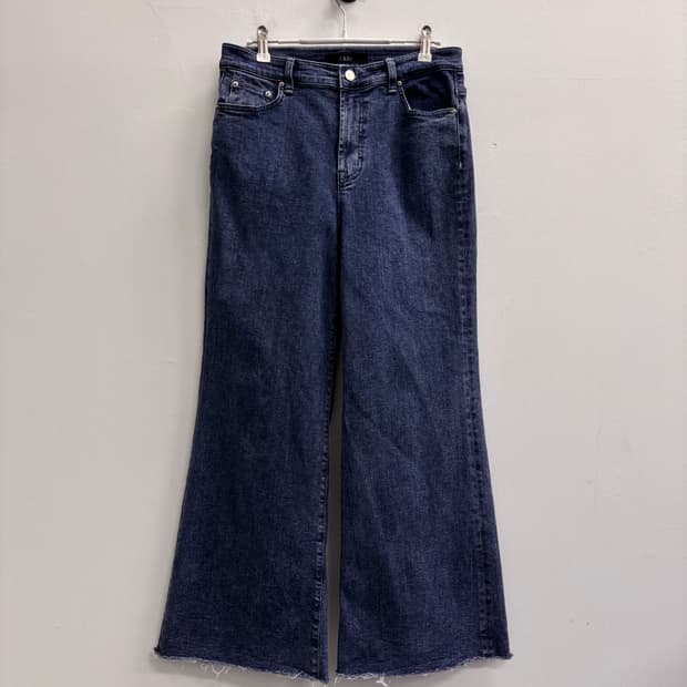 오르(ORR) 로우 엣지 와이드 데님 팬츠 중청