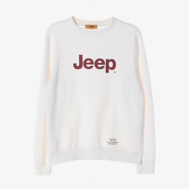Jeep 화이트 클래식 로고 맨투맨 L