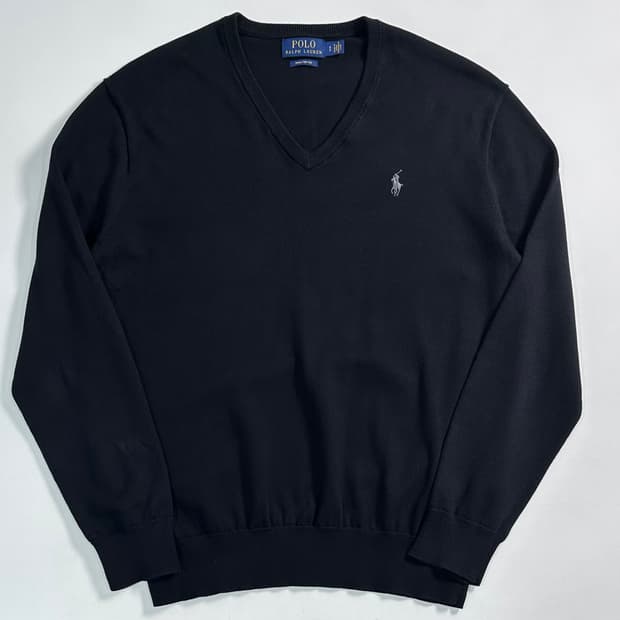 폴로 랄프로렌 블랙 코튼 니트  