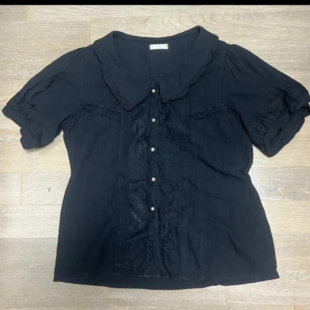 빈티지 엑시즈팜 반팔 블라우스