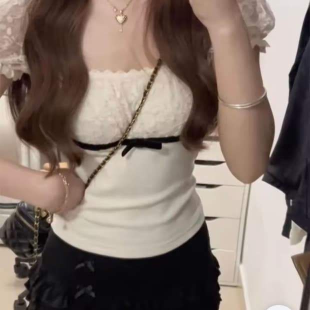 🫐검정 리본 블라우스🫐