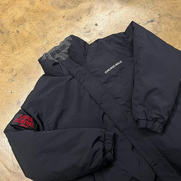 [정품/L] NBA 시카고 불스 블랙 양면 패딩 점퍼 b19