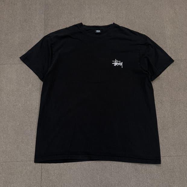 stussy 스투시 베이직 로고 반팔 티셔츠 xl 