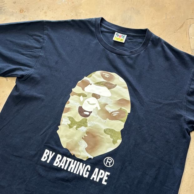 2XL 베이프 카모 사루 반팔티셔츠