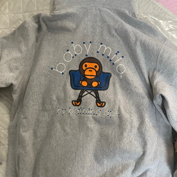 베이프 베이미 마일로 후드집업 그레이 l 팝니다