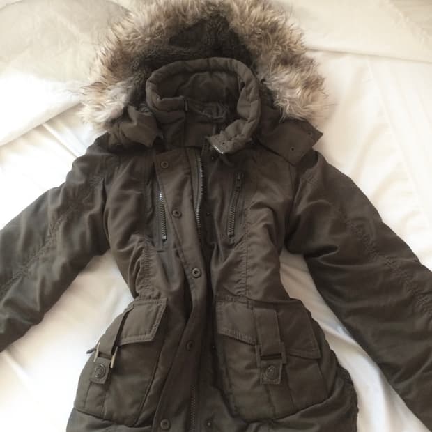 빈티지 퍼 후드 패딩 셔링 자켓 지퍼 y2k 야상