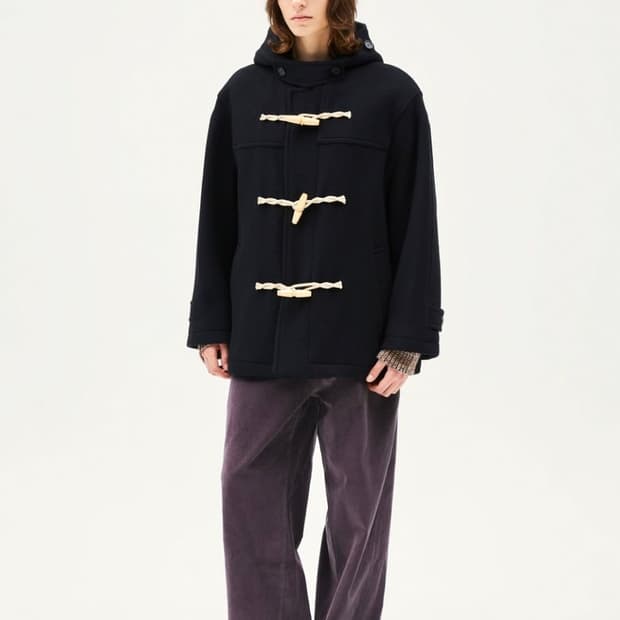 LOFI 로파이 하프 더플코트 네이비 L