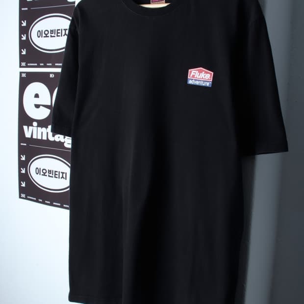 (XL-2XL) 플루크 반팔 티셔츠 빅사이즈 에이징 블랙-H32103