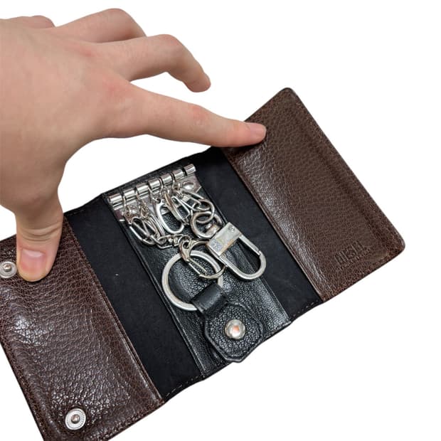 디젤 브라운 6링 가죽 키케이스       