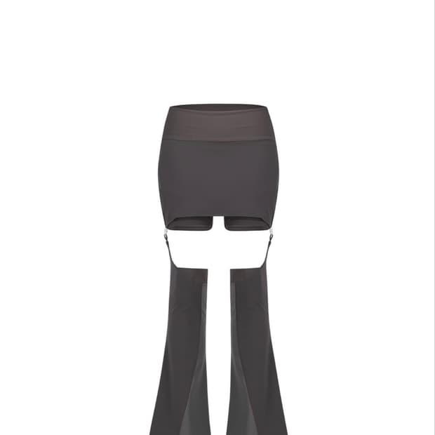 오호스 Layered Paneled Skirt Shorts