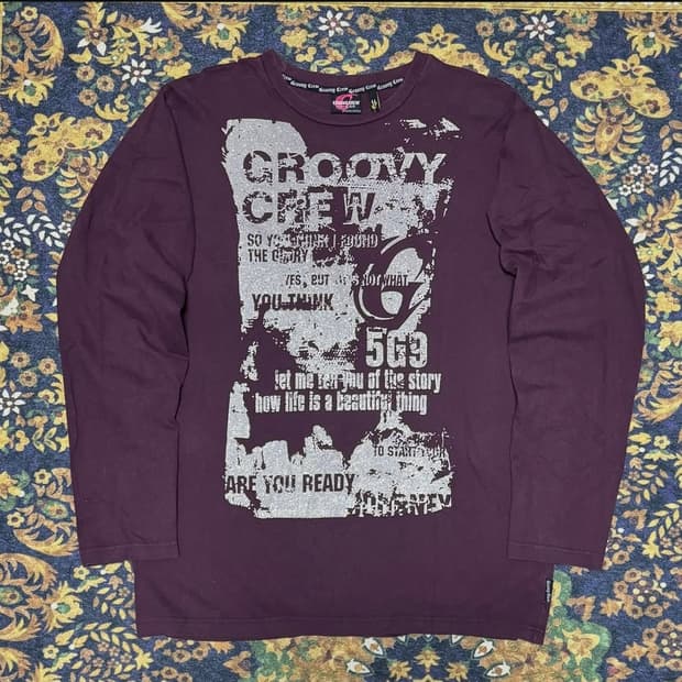 [재패니즈]GrooveCrew Y2K 프린팅 롱슬리브