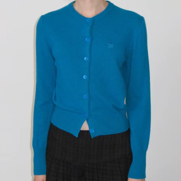 Sunburnproject 캐시미어 가디건 blue