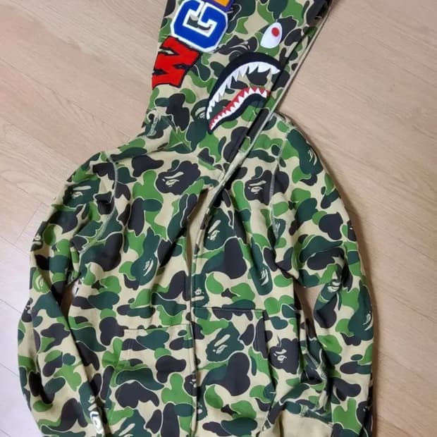 베이프 후드집업 녹계 사이즈L