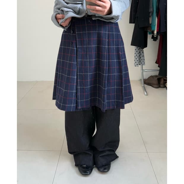 빈티지 울 혼방 스커트