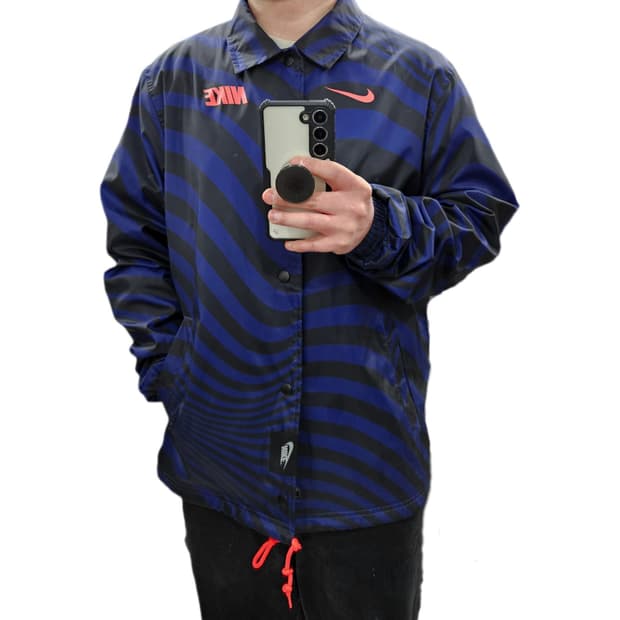 M 95-100 나이키 블루 패턴 코치자켓