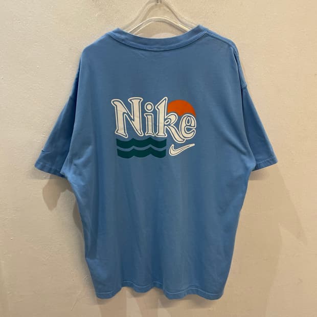 Nike back logo half t skyblue