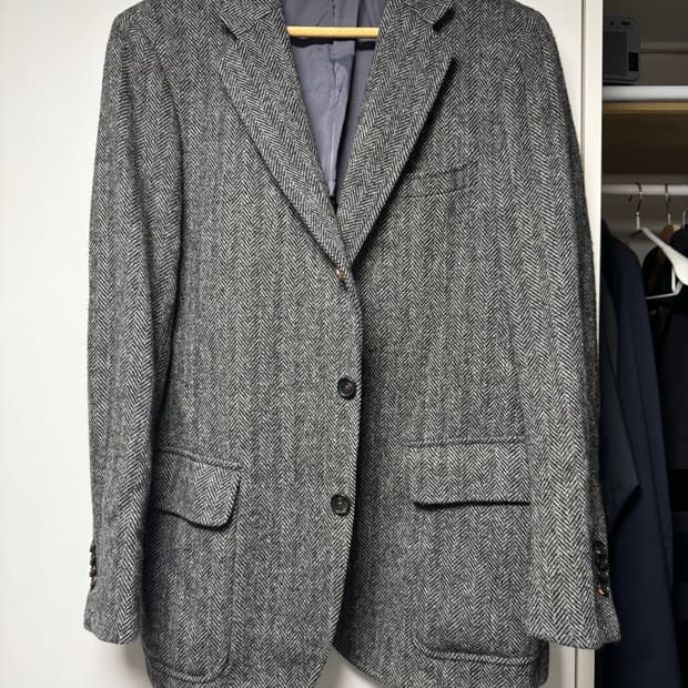 제이프레스 헤링본 트위드 자켓 (100사이즈)