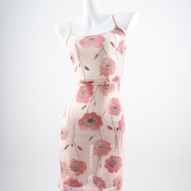 MOSCHINO 플로럴 실크 원피스