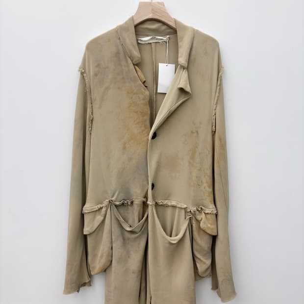 PAOLO CARZANA SILK LINEN TAILORED JACKET