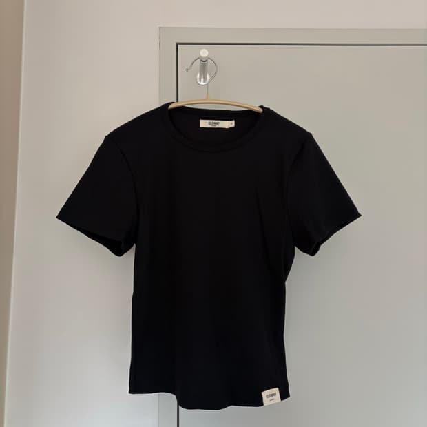 G CLASSIC RIB CREW NECK TEE BLACK