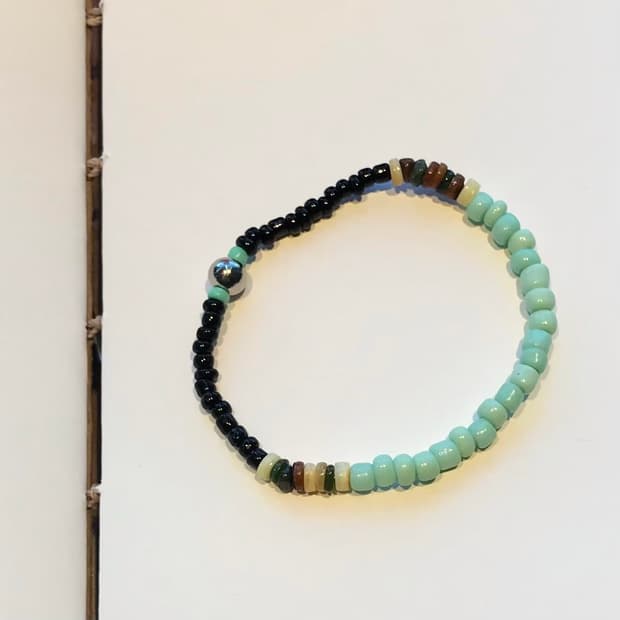 써지컬볼 빈티지 민트 비즈 팔찌