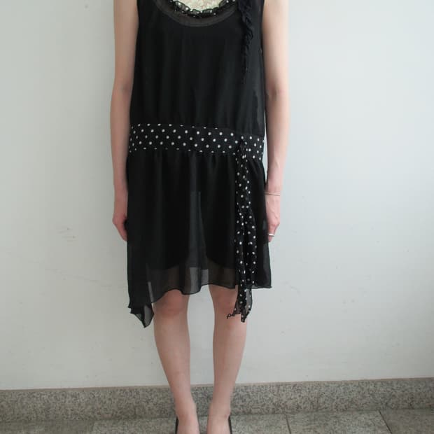 Dor frill sleeveless one piece